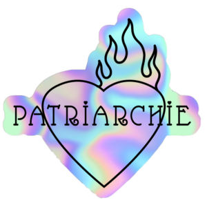 sticker logo patriarchie holographique